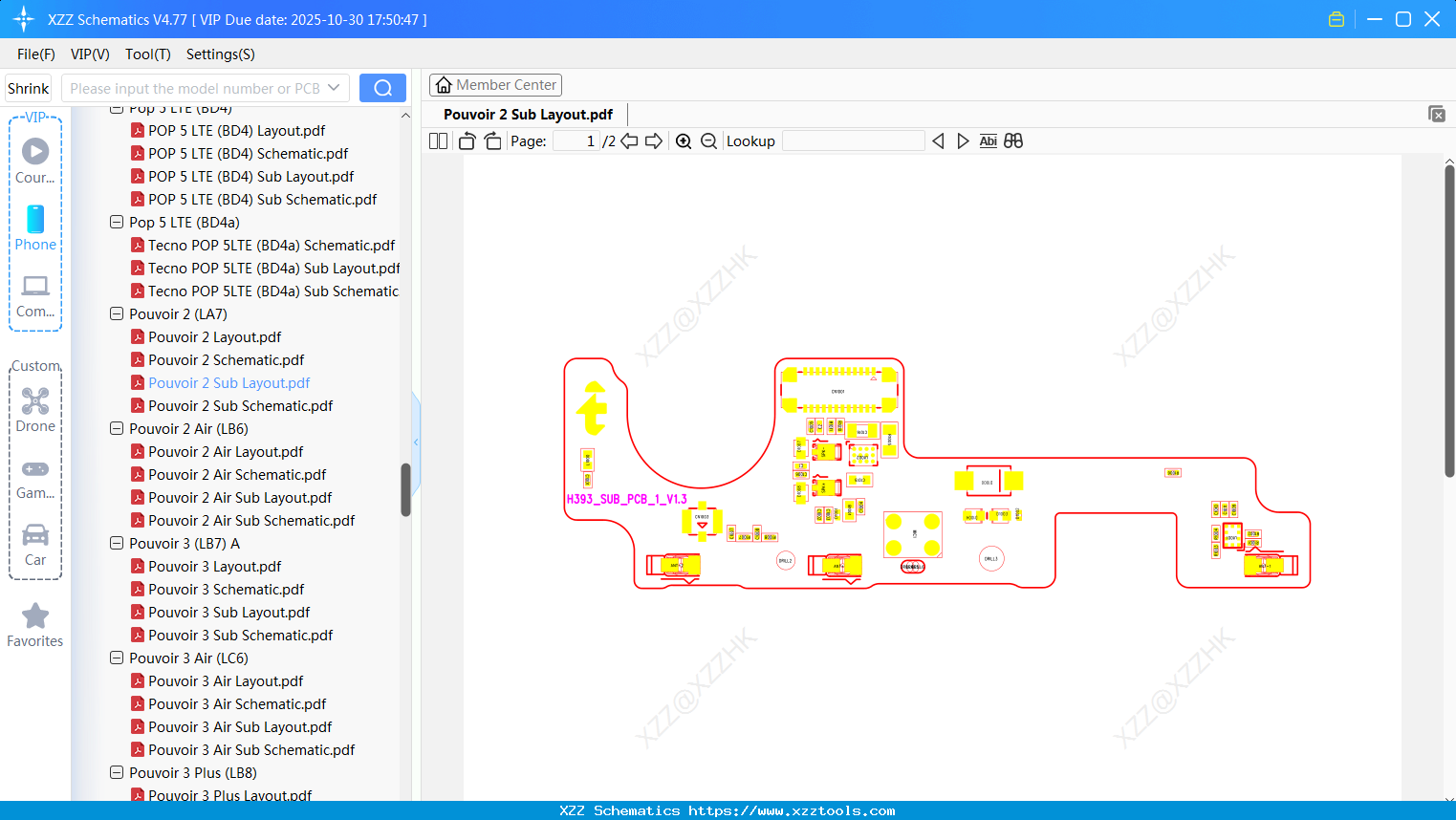 Tecno Pouvoir 2 Sub Layout